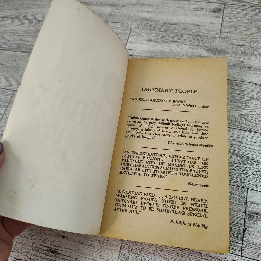 ORDINARY PEOPLE Judith Guest 1980 Ballantine‎ Paperback